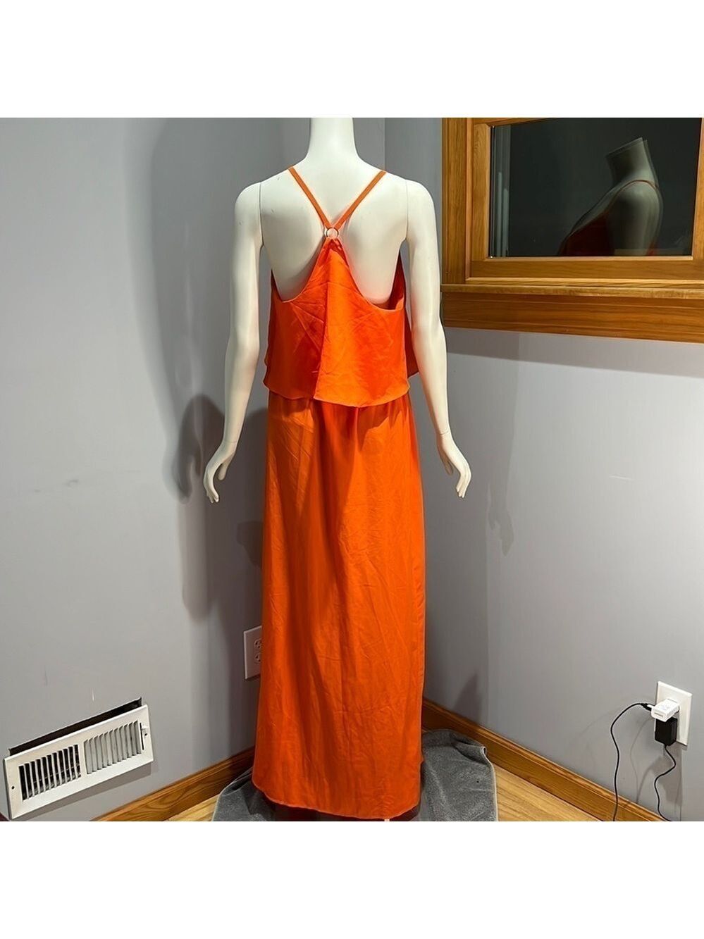 Zingara Orange Layered Look Maxi Dress Size 2 - Picture 2 of 6